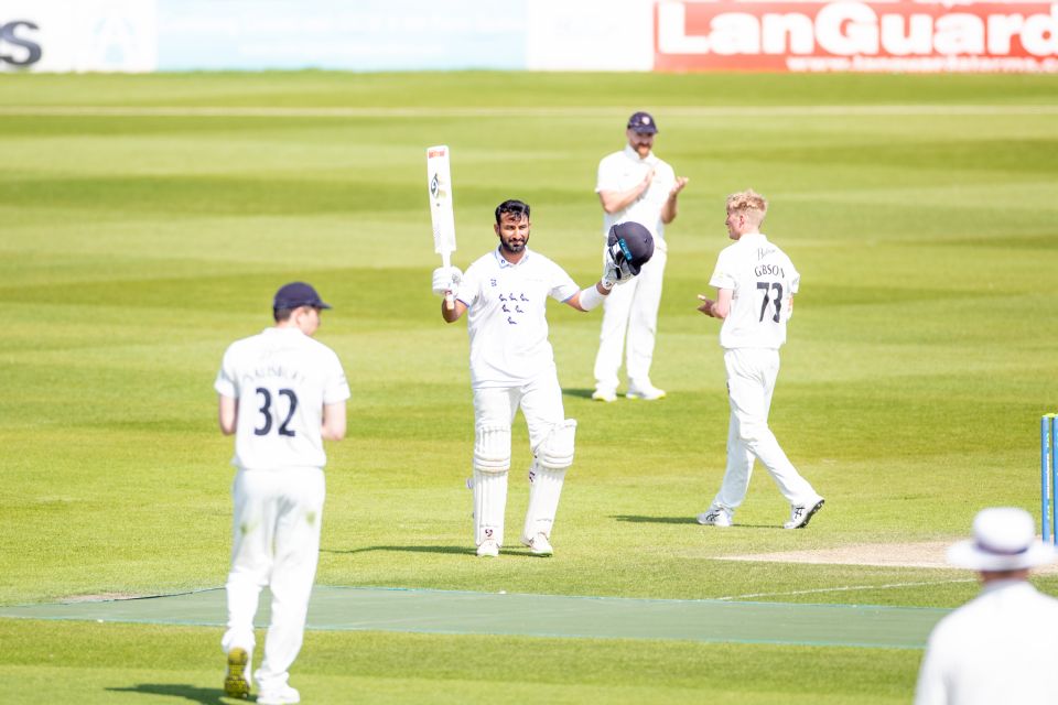 Pujara Becomes The 2nd Indian To Make Two Double Hundreds In County Cricket