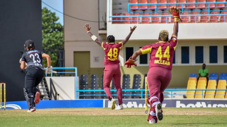 Chinelle Henry’s new-ball burst helps West Indies defend 115