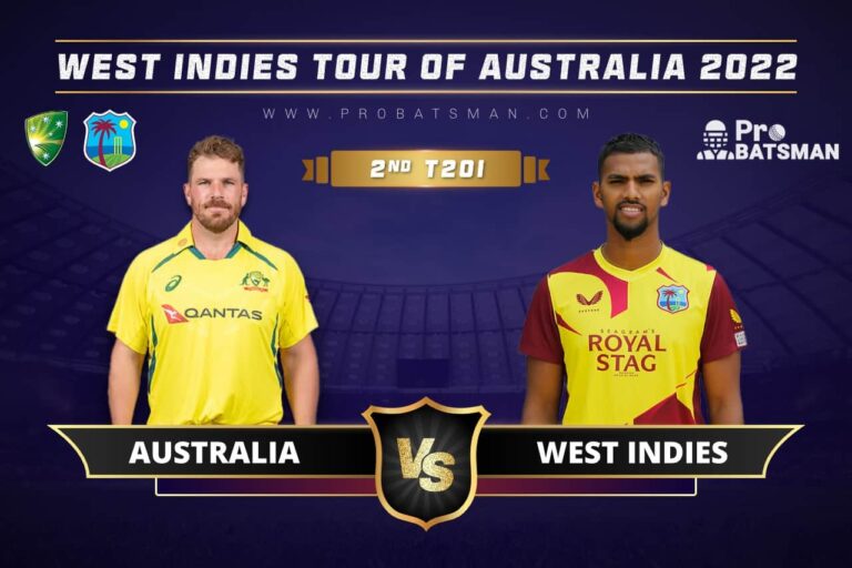 AUS vs WI Dream11 Prediction With Stats, Pitch Report & Player Record of West Indies tour of Australia, 2022 For 2nd T20I – ProBatsman