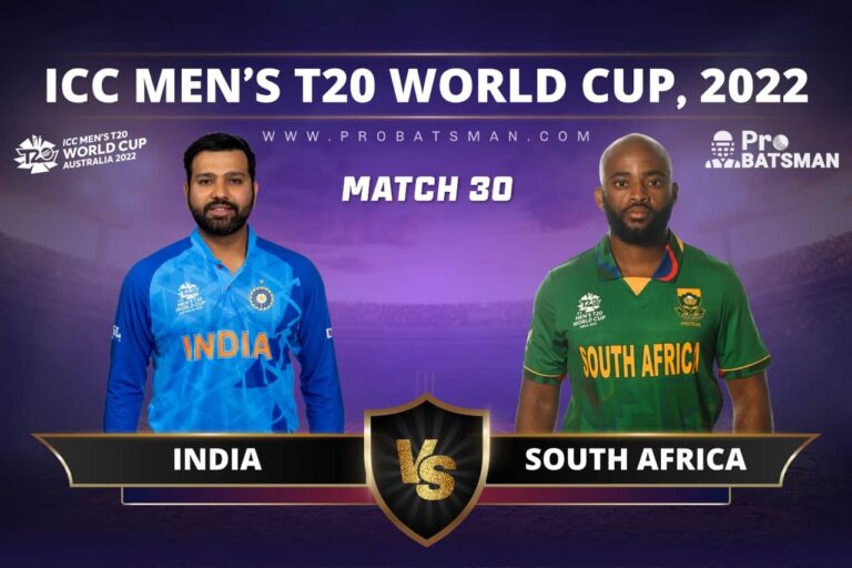 IND vs SA Dream11 Prediction With Stats, Pitch Report & Player Record of ICC T20 World Cup, 2022 For Match 30 – ProBatsman