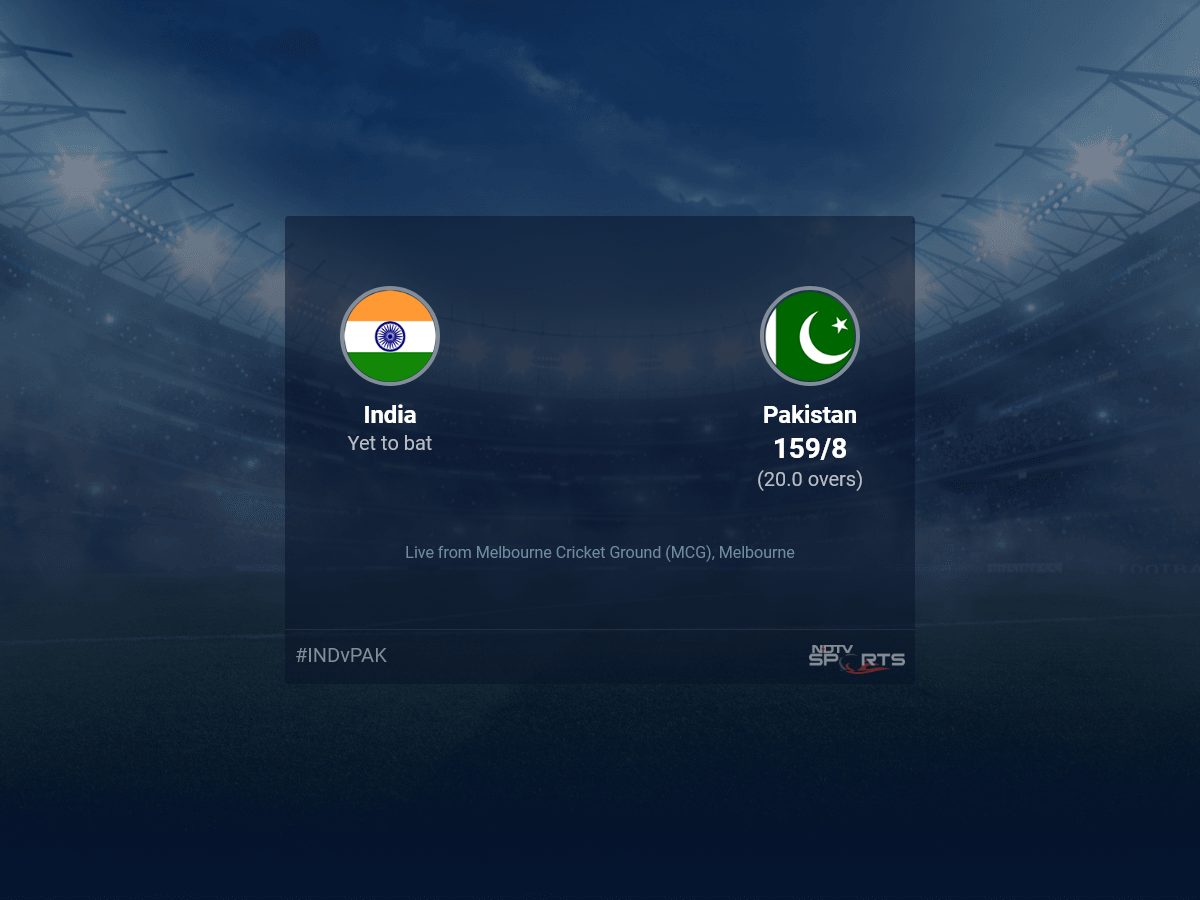 India vs Pakistan live score over Super 12 - Match 4 T20 16 20 updates | Cricket News