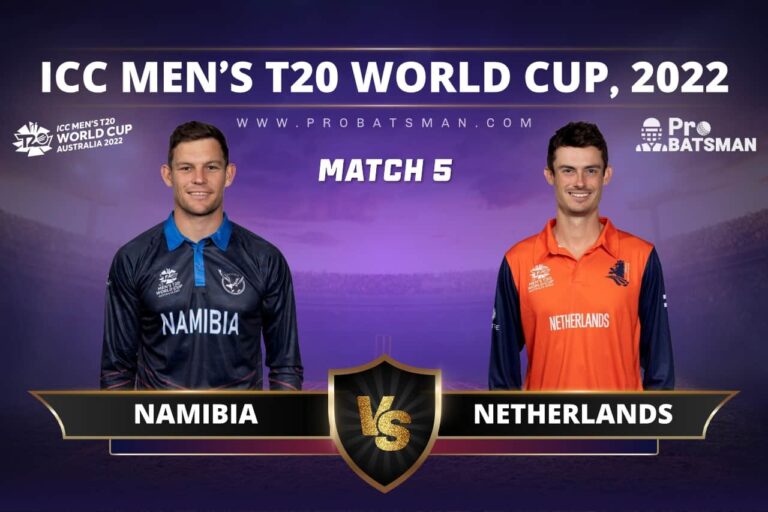 NAM vs NED Dream11 Prediction With Stats, Pitch Report & Player Record of ICC T20 World Cup, 2022 For Match 5 – ProBatsman