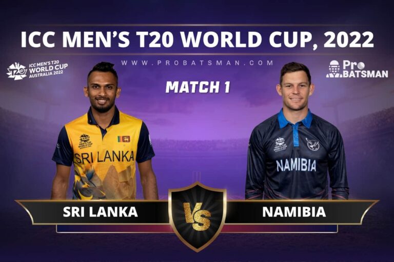 SL vs NAM Dream11 Prediction With Stats, Pitch Report & Player Record of ICC T20 World Cup, 2022 For Match 1 – ProBatsman