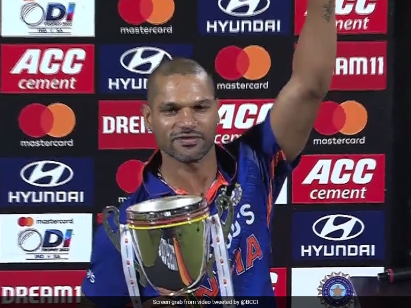 Watch: Shikhar Dhawan Brings Out His Trademark Celebration After Indias ODI Series Win Over South Africa