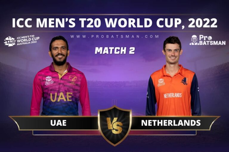 UAE vs NED Dream11 Prediction With Stats, Pitch Report & Player Record of ICC T20 World Cup, 2022 For Match 2 – ProBatsman