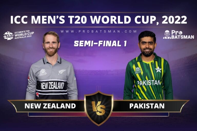 New Zealand vs Pakistan Player Record, Head-to-head & Stats of ICC Men’s T20 World Cup, 2022 – 1st Semi-Final – ProBatsman
