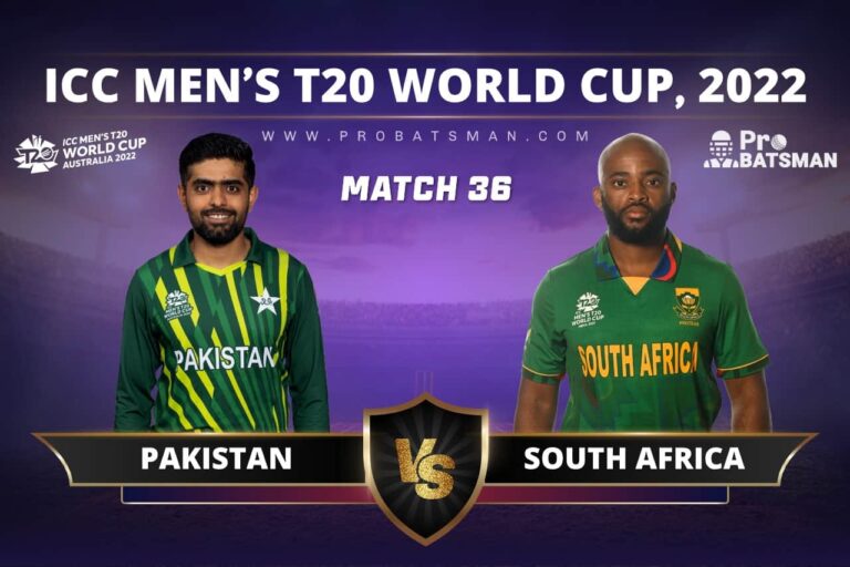 PAK vs SA Dream11 Prediction With Stats, Pitch Report & Player Record of ICC T20 World Cup, 2022 For Match 36 – ProBatsman