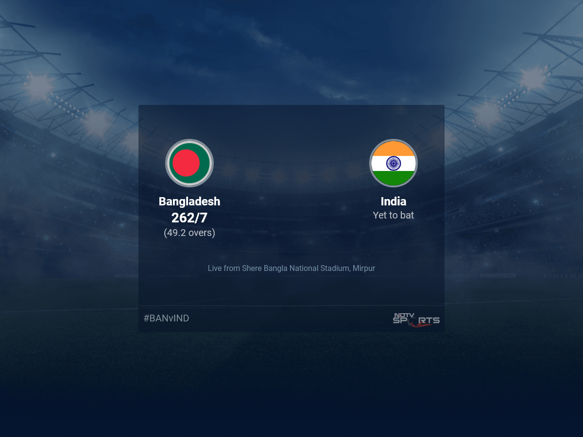Bangladesh vs India live score over 2nd ODI ODI 46 50 updates | Cricket News
