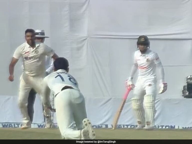 Virat Kohli Takes Opportunistic Catch As Ashwin Dismisses Bangladesh Centurion In First Test. Watch | Cricket News
