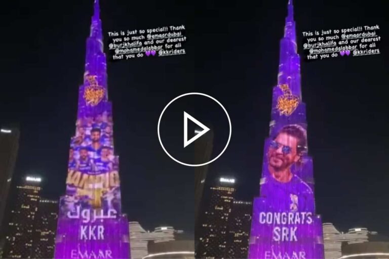 Burj Khalifa Turns Purple in Celebration of KKR’s IPL Win, Video Goes Viral • ProBatsman