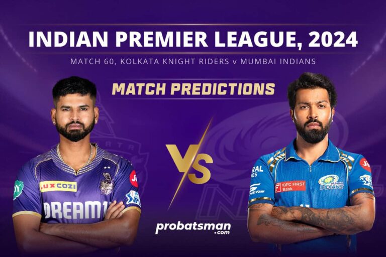 IPL 2024 – Match 60, KKR vs MI Match Prediction: Who Will Win Today’s Match? • ProBatsman
