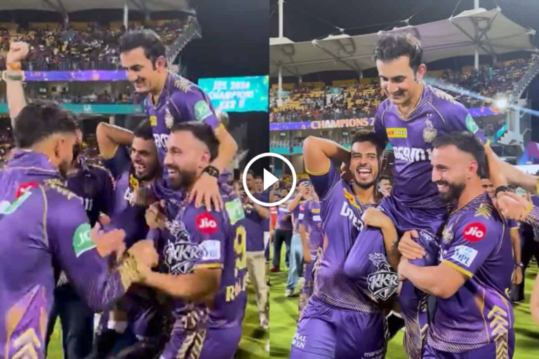 KKR Team Lifts Emotional Gautam Gambhir on Shoulders After IPL Title Win, Video Goes Viral • ProBatsman