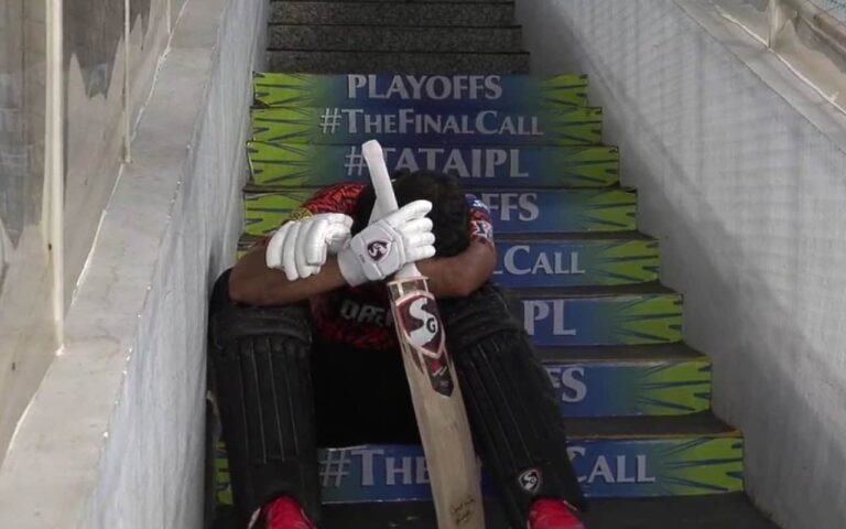 Rahul Tripathi Spotted Crying on Stairs After Being Run Out in Bizarre Manner in IPL 2024 Qualifier • ProBatsman