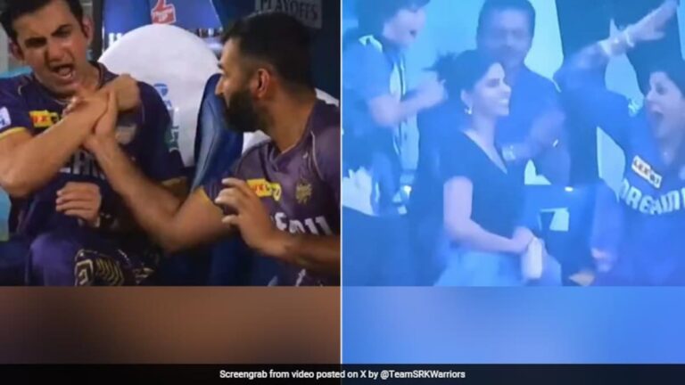 Suhana Khan, AbRam, Gautam Gambhir’s Wild Celebration As KKR Dismantle SRH In IPL 2024 Playoff. Watch | Cricket News