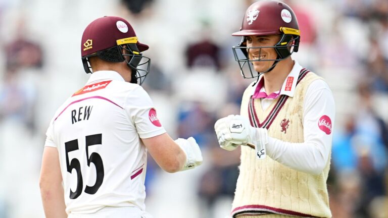 Tom Banton, James Rew drive Somerset with twin centuries
