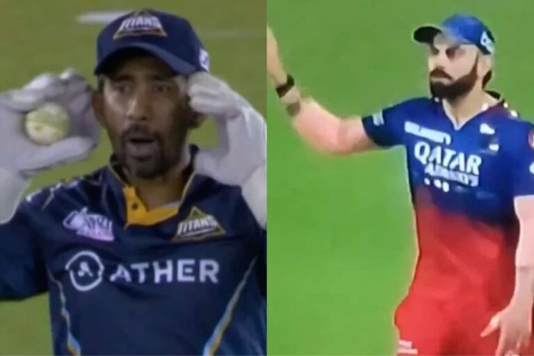 [Watch] Virat Kohli Abuses Wriddhiman Saha During Live Match in IPL 2024 • ProBatsman