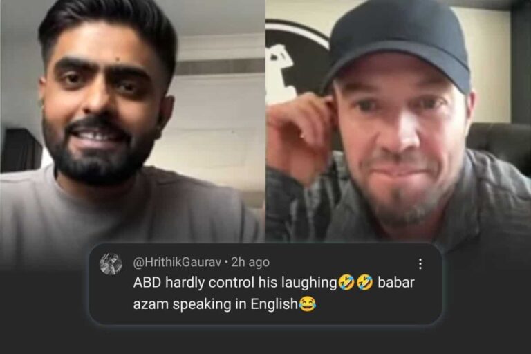 AB de Villiers Slams Indian Fan for Mocking Babar Azam’s Poor English Speaking Skills • ProBatsman