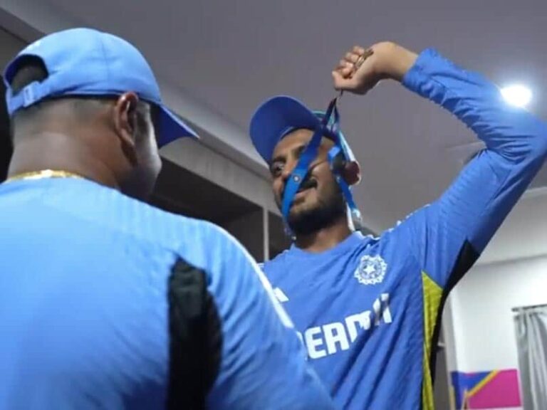 Axar Patel Receives ‘Fielder Of The Match’ Medal From Team India’s ‘Unsung Hero’ – Watch | Cricket News