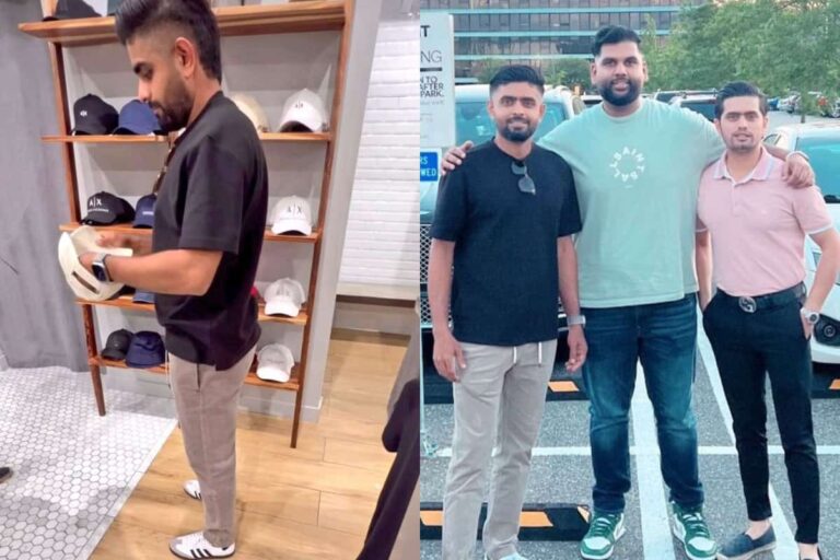 Babar Azam Spotted Shopping with Brother in New York Ahead of IND vs PAK Clash; Fans Urge Focus on Cricket • ProBatsman