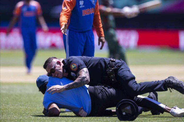 Fan Breaks Tight Security to Meet Rohit Sharma, Taken Down by US Police • ProBatsman