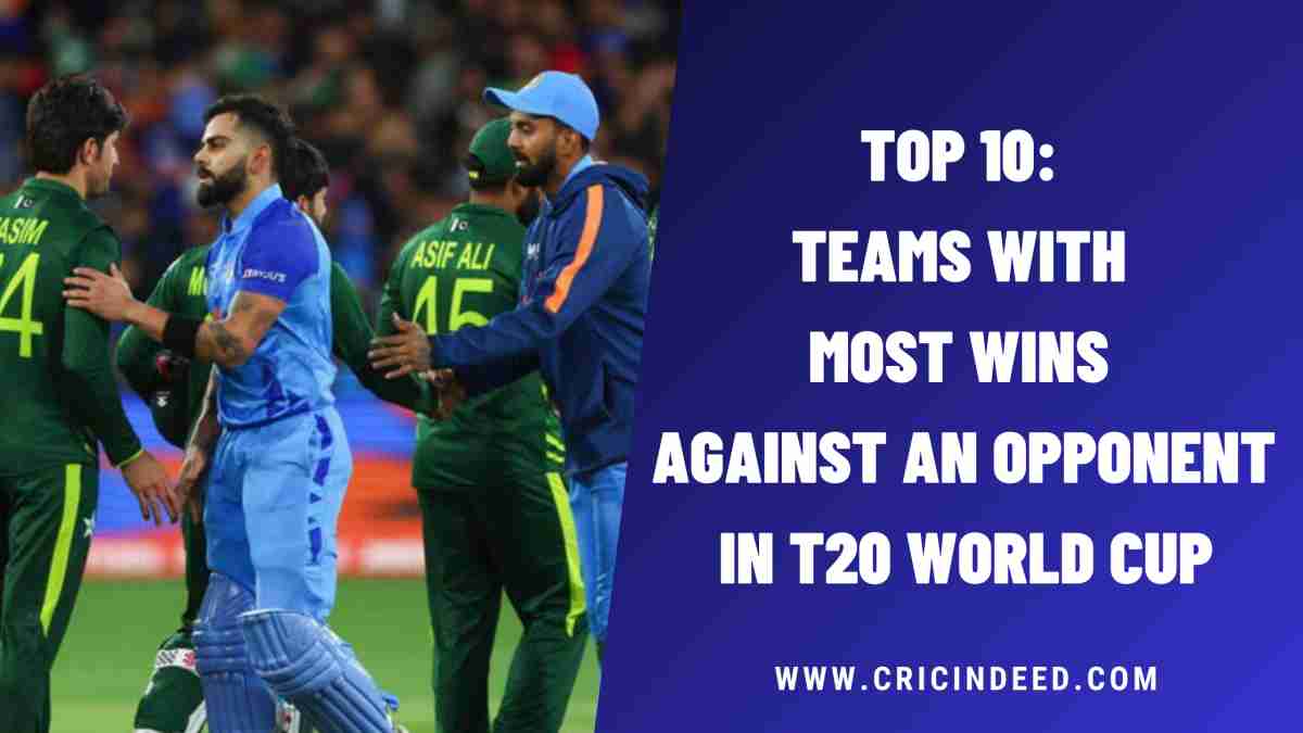 Top 10: Teams with Most Wins against an Opponent in T20 World Cup