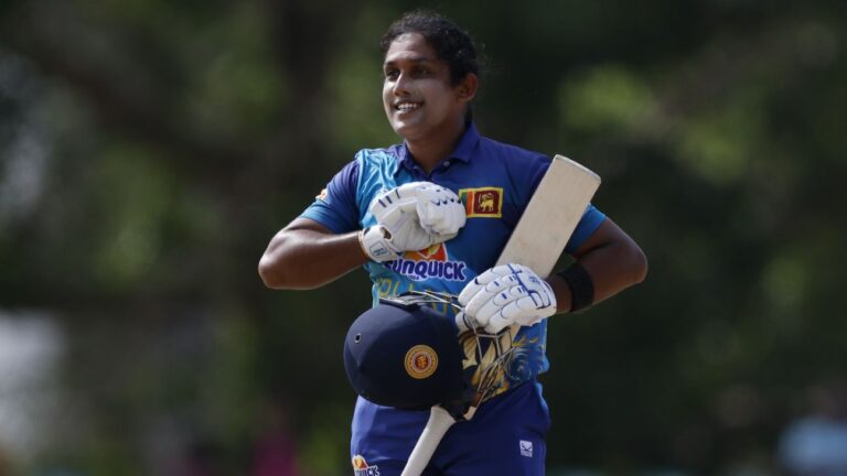 Athapaththu’s record-equalling ton gives Sri Lanka 144-run win
