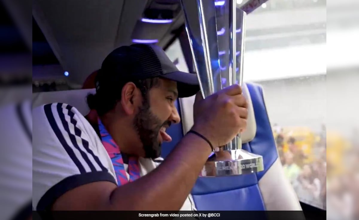 Rohit Sharma's 'Raw Emotions' As He Brings T20 World Cup Trophy Home. Video | Cricket News