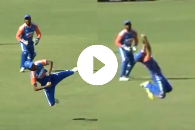 [Watch] Ravi Bishnoi Takes Best Catch of the Series to Dismiss Brian Bennet in 3rd IND vs ZIM T20I • ProBatsman