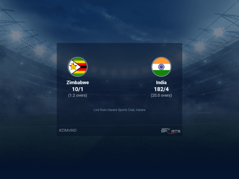 Zimbabwe vs India live score over 3rd T20I T20 1 5 updates | Cricket News