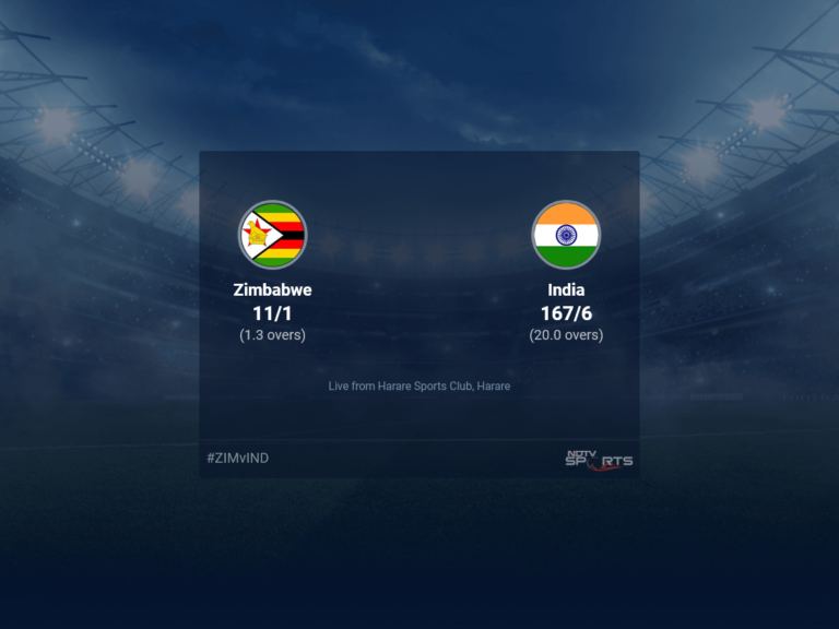 Zimbabwe vs India live score over 5th T20I T20 1 5 updates | Cricket News