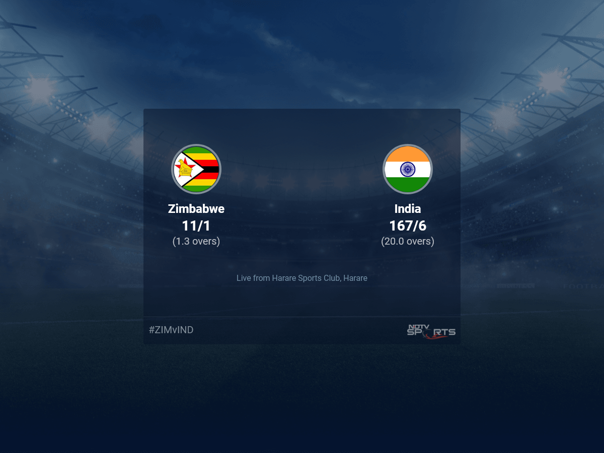 Zimbabwe vs India live score over 5th T20I T20 1 5 updates | Cricket News