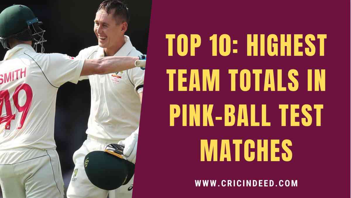 highest team totals in pink ball tests