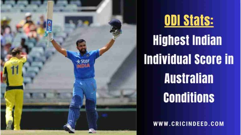 Highest Individual Scores for India in Australia in ODI – CricIndeed