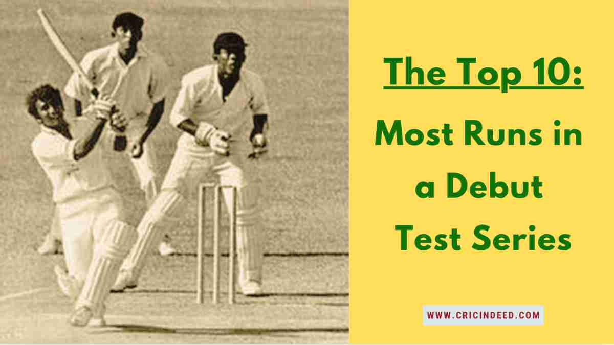 Most Runs in a Debut Test Series – CricIndeed