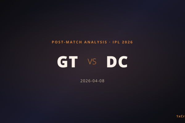 Gujarat Titans Demolish Delhi Capitals in 11.3 Overs — Sundar's Blitz Ends Contest Early