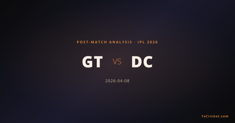 Gujarat Titans Demolish Delhi Capitals in 11.3 Overs — Sundar’s Blitz Ends Contest Early