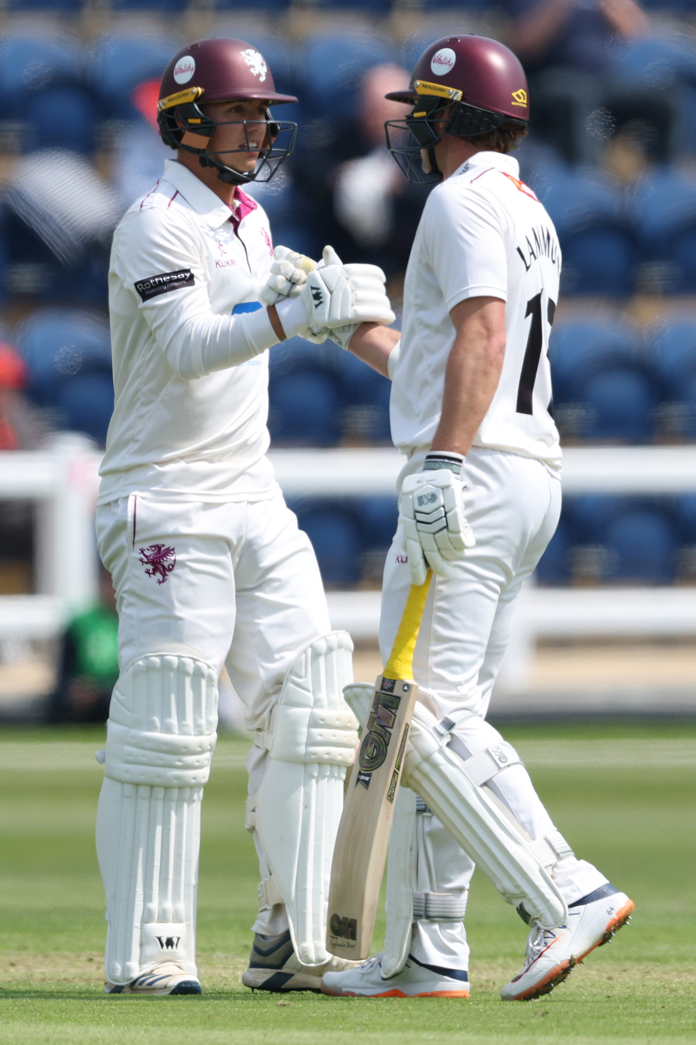Abell and Thomas fifties steady Somerset against Glamorgan