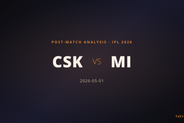 Chennai Super Kings vs Mumbai Indians IPL 2026 Match 44 — Live Result & Analysis