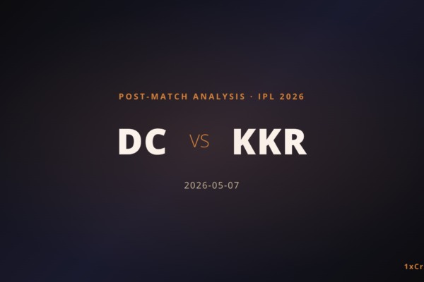 Delhi Capitals vs Kolkata Knight Riders, IPL 2026 Match 51 — Full Analysis
