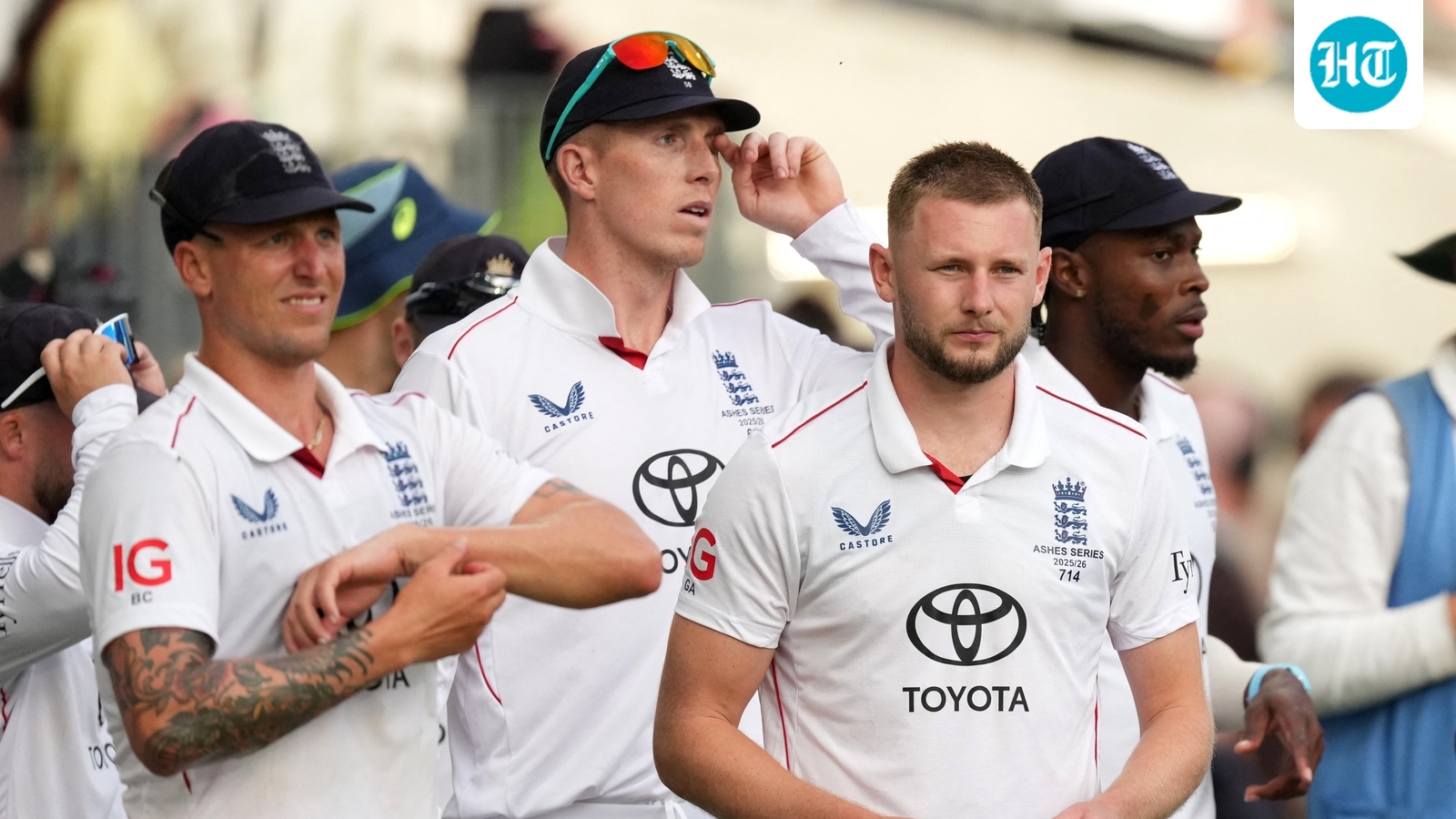 England Fast Bowler Gus Atkinson Hit Twice by Team-mate