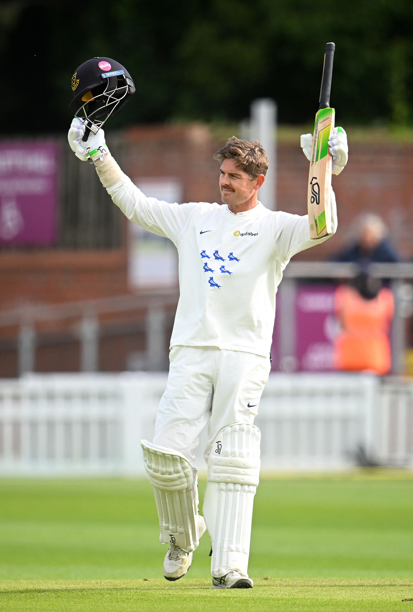 Hughes Reaches Second Century as Sussex Battle