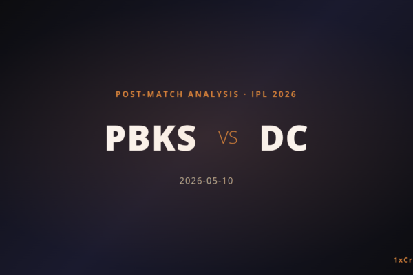 Punjab Kings vs Delhi Capitals, IPL 2026 Match 55: Post-Match Analysis