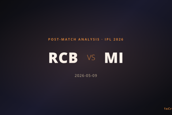 RCB vs MI IPL 2026 Match 54: Result, Analysis & Key Performances