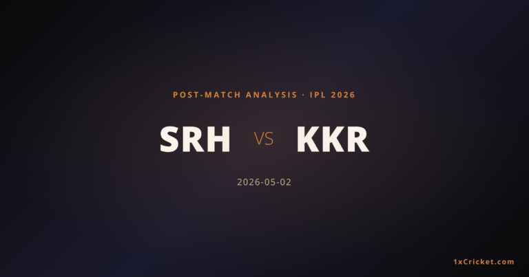 SRH vs KKR IPL 2026 Match 45: Full Post-Match Analysis & Tactical Breakdown
