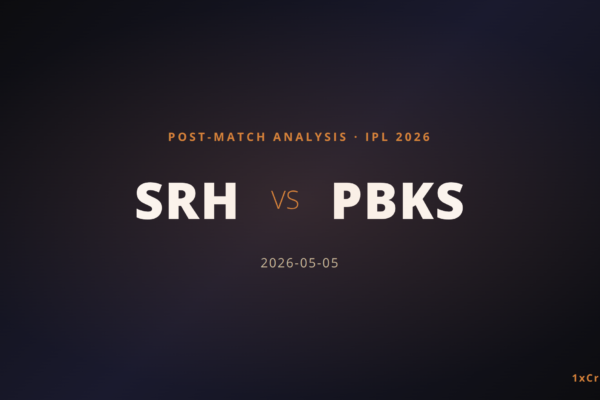 Sunrisers Hyderabad vs Punjab Kings, IPL 2026: Match Analysis & Key Moments